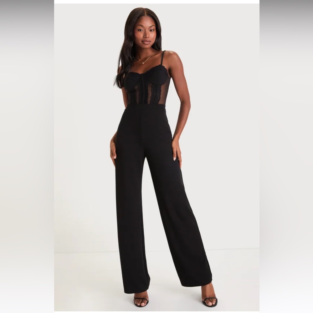 Lulus Black Jumpsuit - Size L